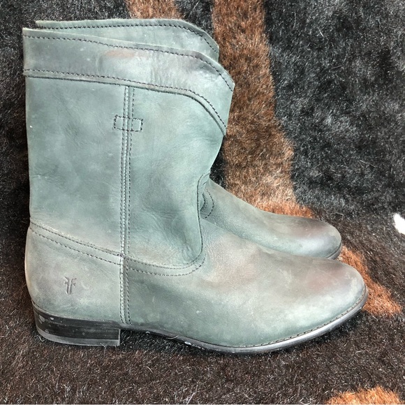 Frye Cara Roper Short Boots Nubuck Leather Sz 7B - Picture 5 of 11